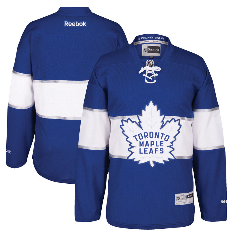 Men Toronto Maple Leafs Reebok Blue 2017 Centennial Classic Premier Blank Jersey->ncaa teams->NCAA Jersey
